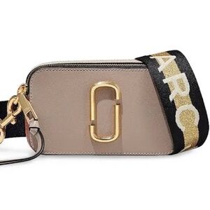 Marc Jacobs Tan Crossbody Bag with Gold Accents